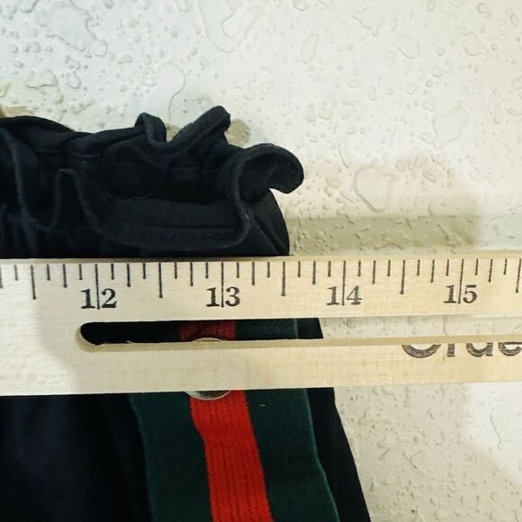 Millennial Pink Shorts Black & Green Red Stripe‎ Sides - Pull On Cotton Blend M - Picture 3 of 7